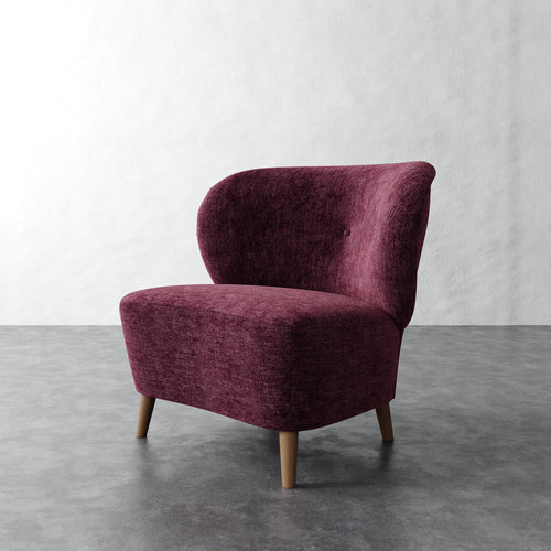 Tourenne Chair (Tapered Leg) - Performance Matelasse Mulberry