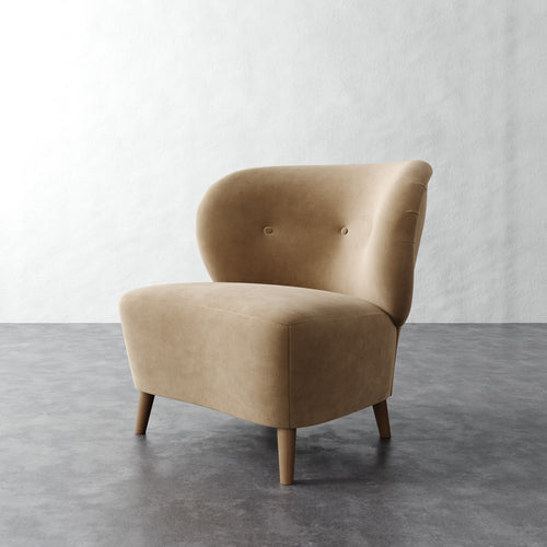 Tourenne Chair (Tapered Leg) - Performance Velvet Acorn