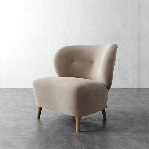 Tourenne Chair (Tapered Leg) - Performance Velvet Oatmeal