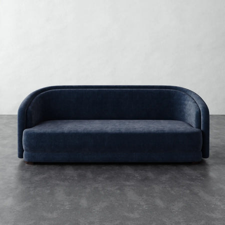Valence 86in Sofa - Indigo Strie Velvet