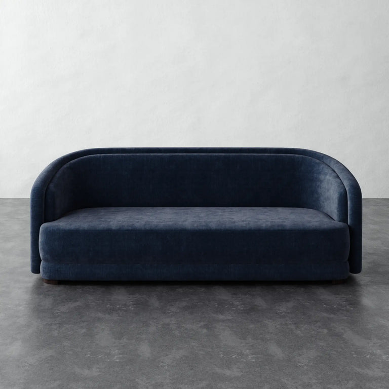 Valence 86in Sofa - Indigo Strie Velvet