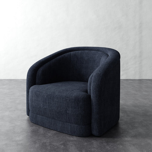Valence Swivel Chair - Chunky Basket Indigo