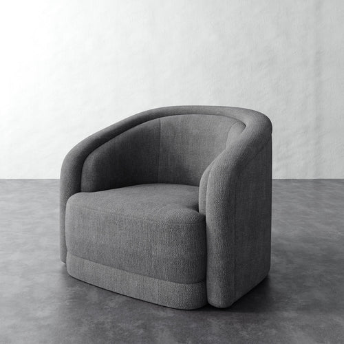 Valence Swivel Chair - Chunky Basket Pewter
