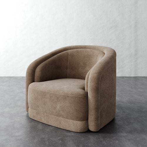 Valence Swivel Chair - Mohair Ecru