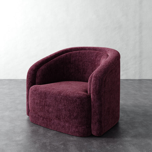 Valence Swivel Chair - Performance Matelasse Mulberry