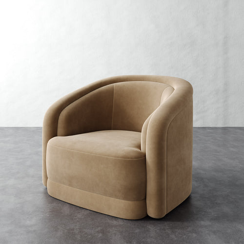 Valence Swivel Chair - Performance Velvet Acorn