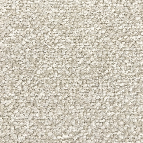 Lemieux et Cie Vista Vanilla Bouclé swatch in warm ivory with textured looped surface, close-up detail shown on white studio backdrop.