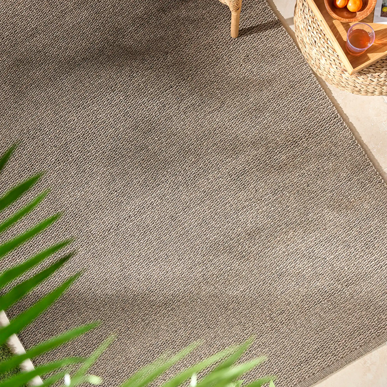 Cordage Hand Woven Outdoor Rug (Brown)