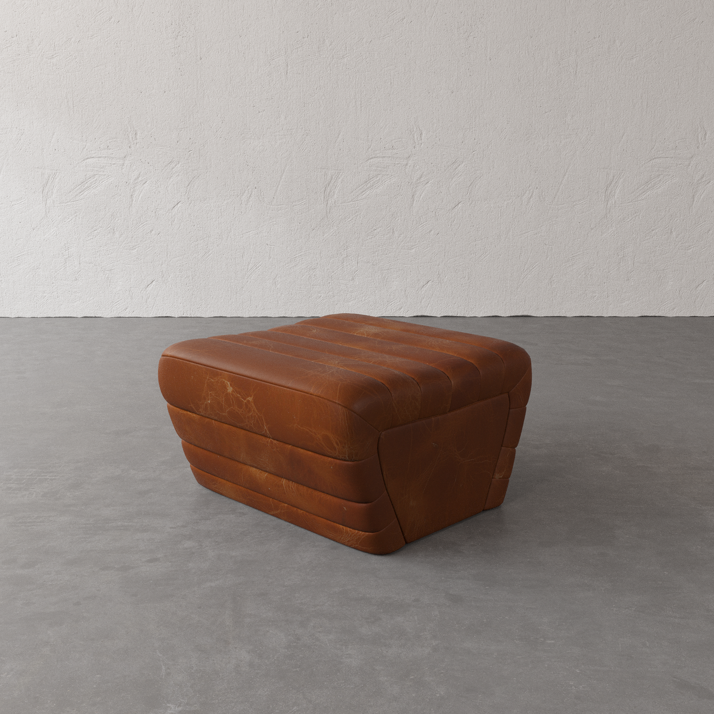 Brunoy Leather Ottoman