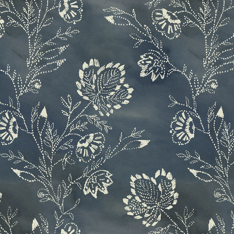 Barbier Wallpaper (Navy)