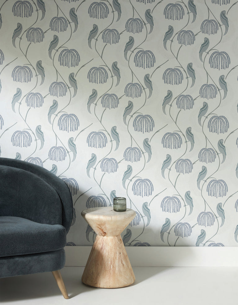 Blaise Wallpaper (Blue/Grey)