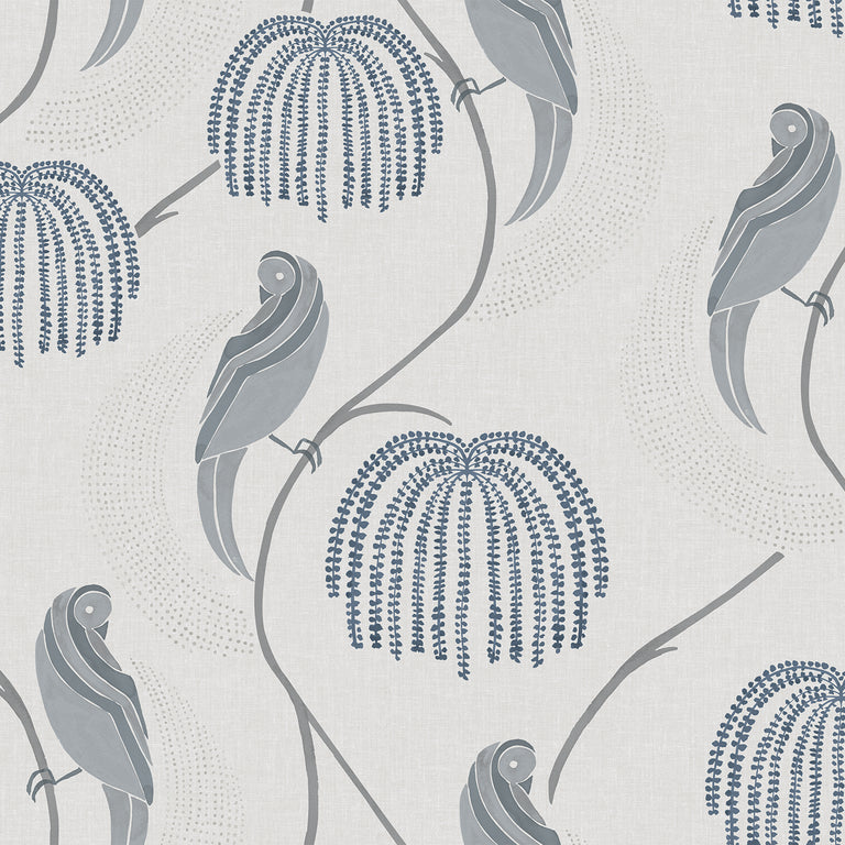 Blaise Wallpaper (Blue/Grey)