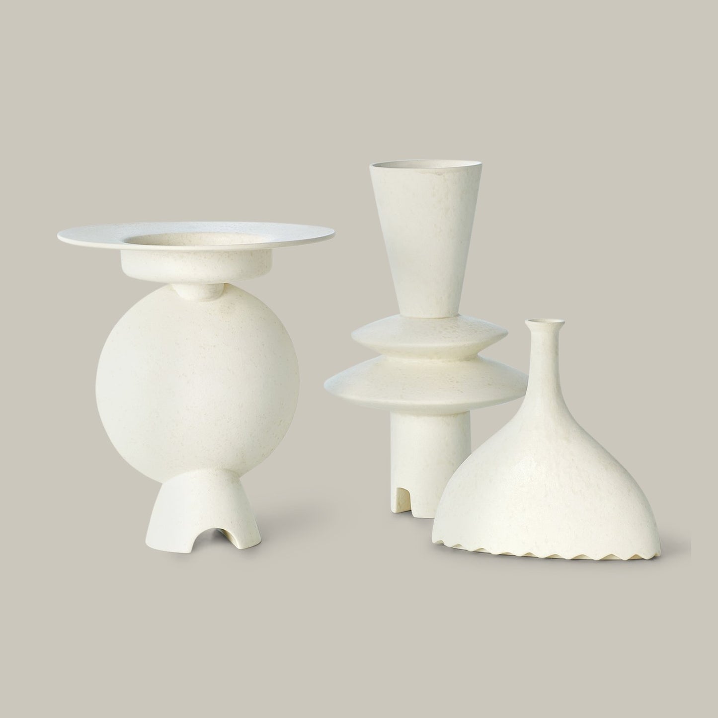 Camille Geometric Vase (White)