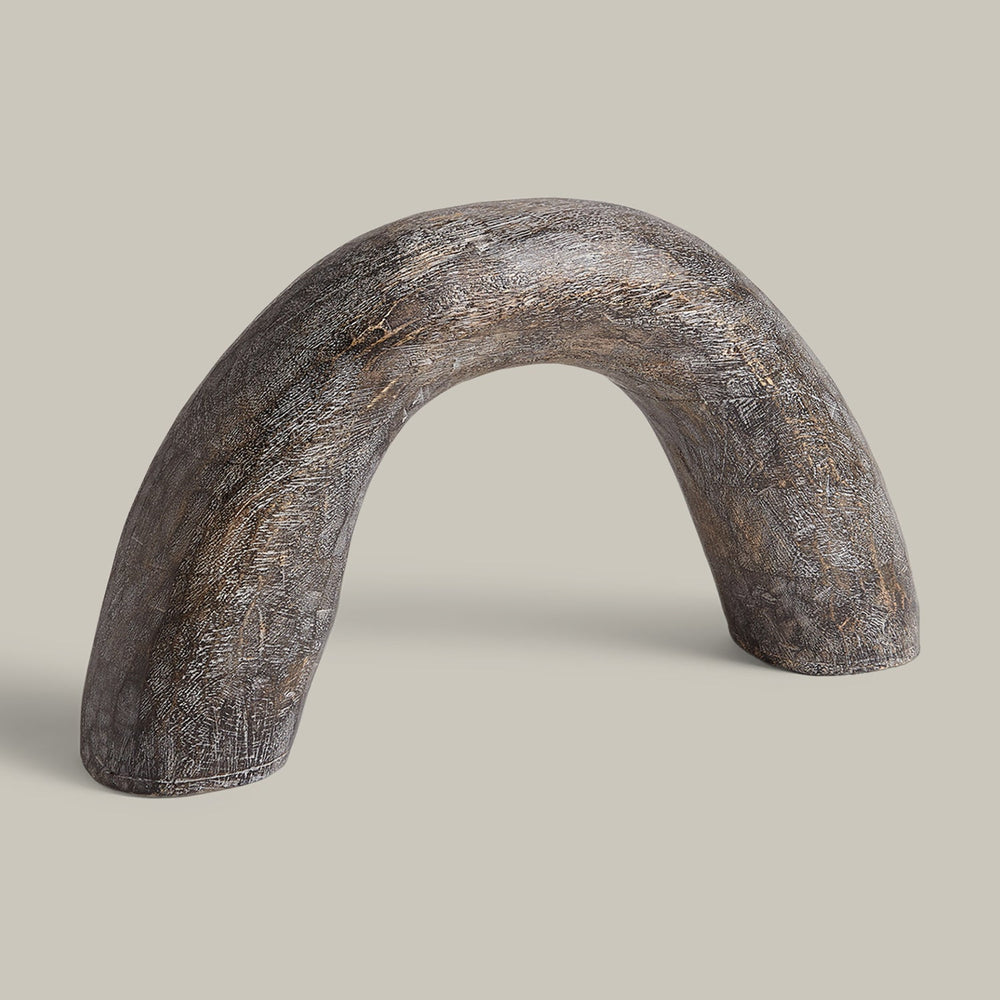 Lemieux et Cie Salette Arch sculptural form with textured surface, decorative object shown on neutral studio backdrop.