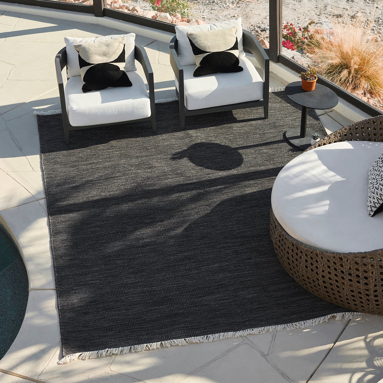 Andoise Outdoor Rug (Charcoal)