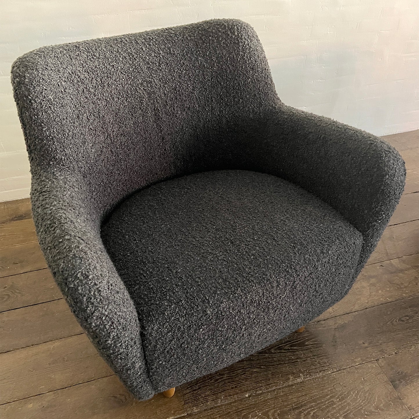 Emile Charcoal Sheepskin Chair