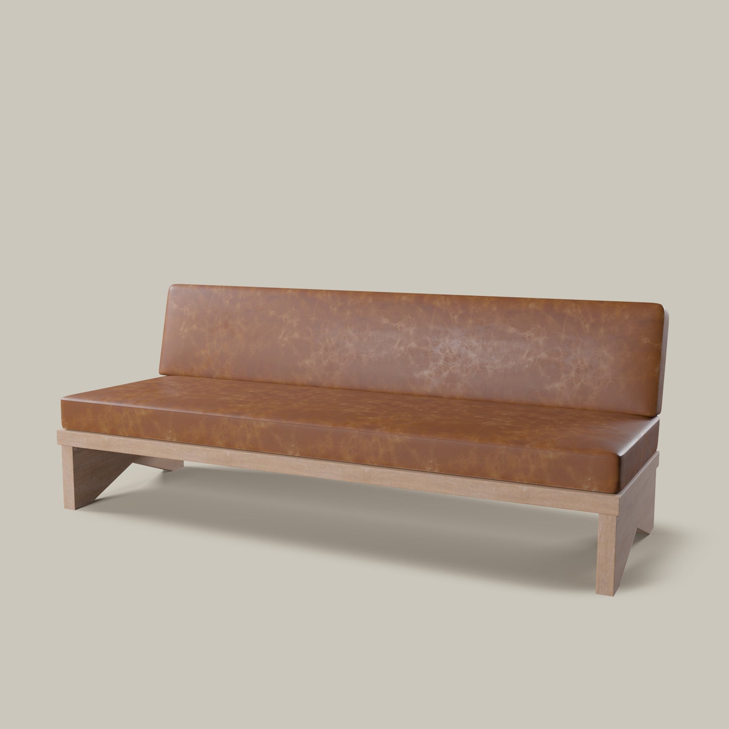Pierre Leather Armless Loveseat