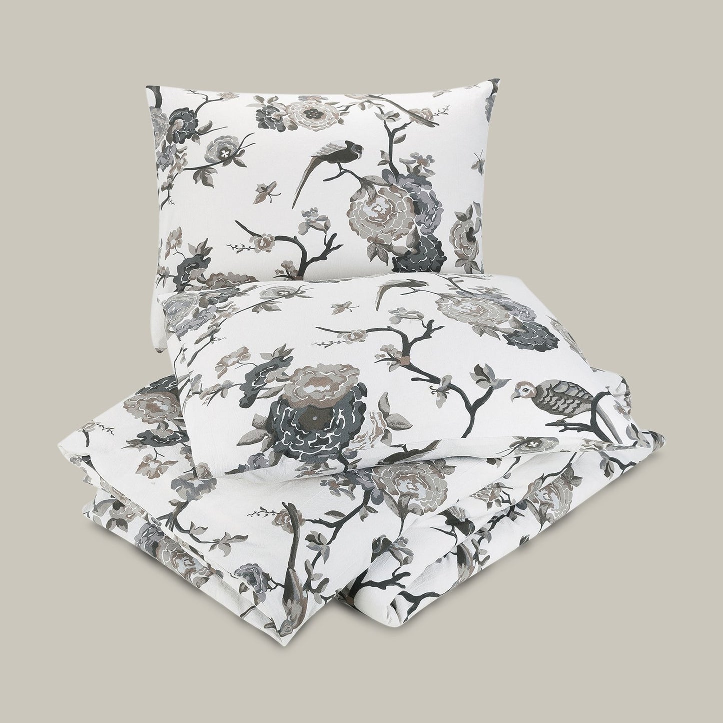 Bird Floral 3-piece Duvet Set