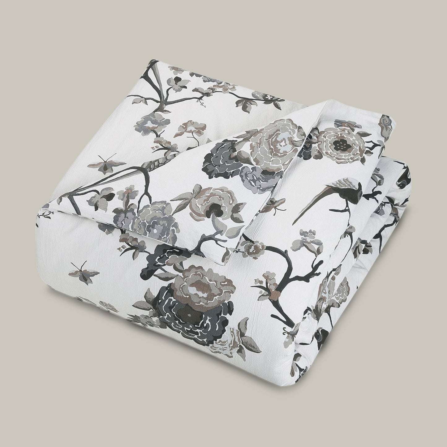 Bird Floral 3-piece Duvet Set