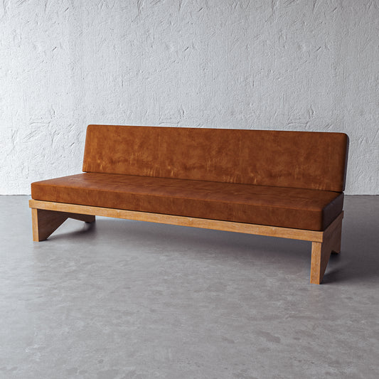 Pierre Leather Armless Loveseat