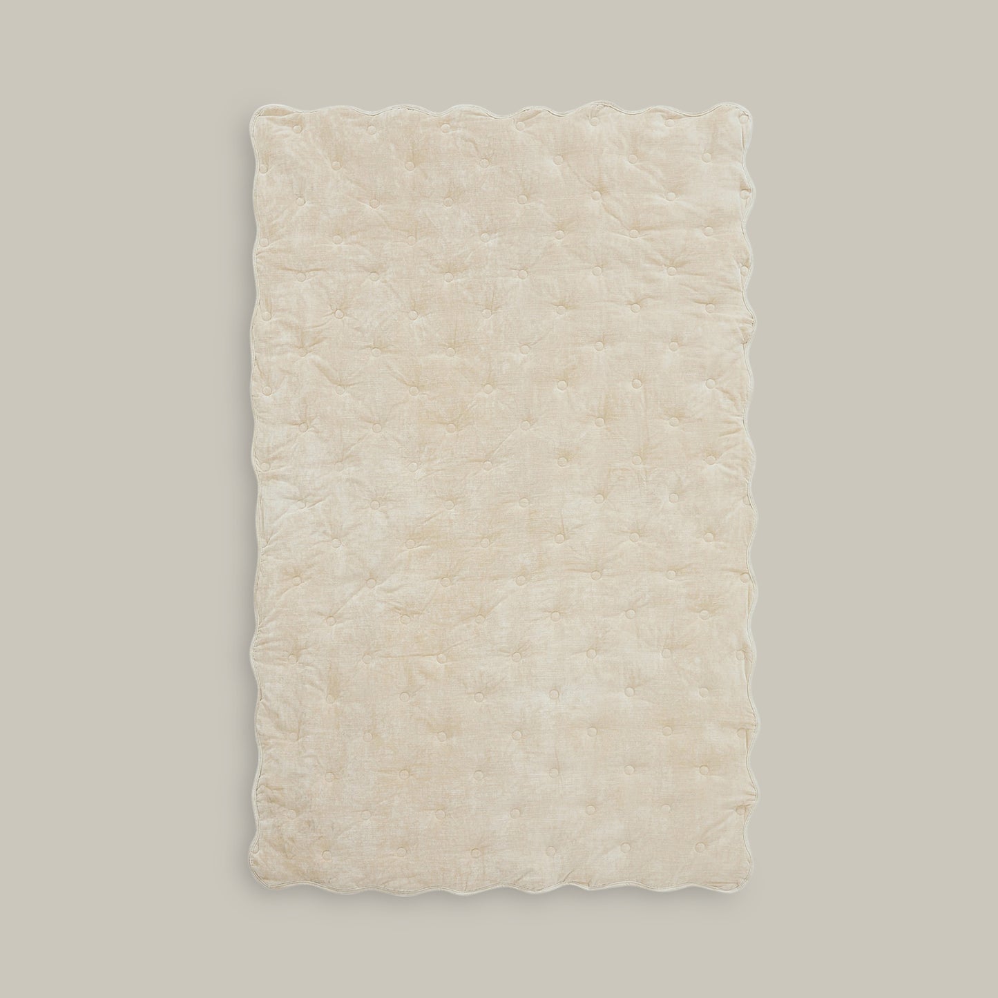 Scalloped Velvet and Linen Decorative Pillow – LemieuxEtCieShop