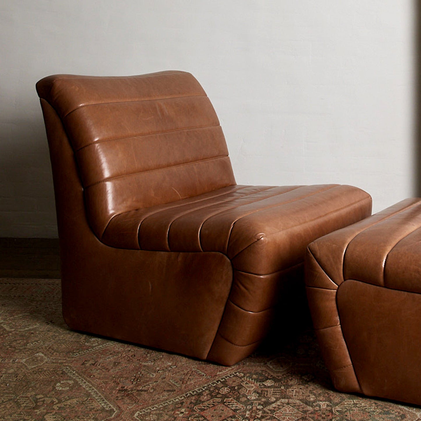 Brunoy Leather Armless Chair