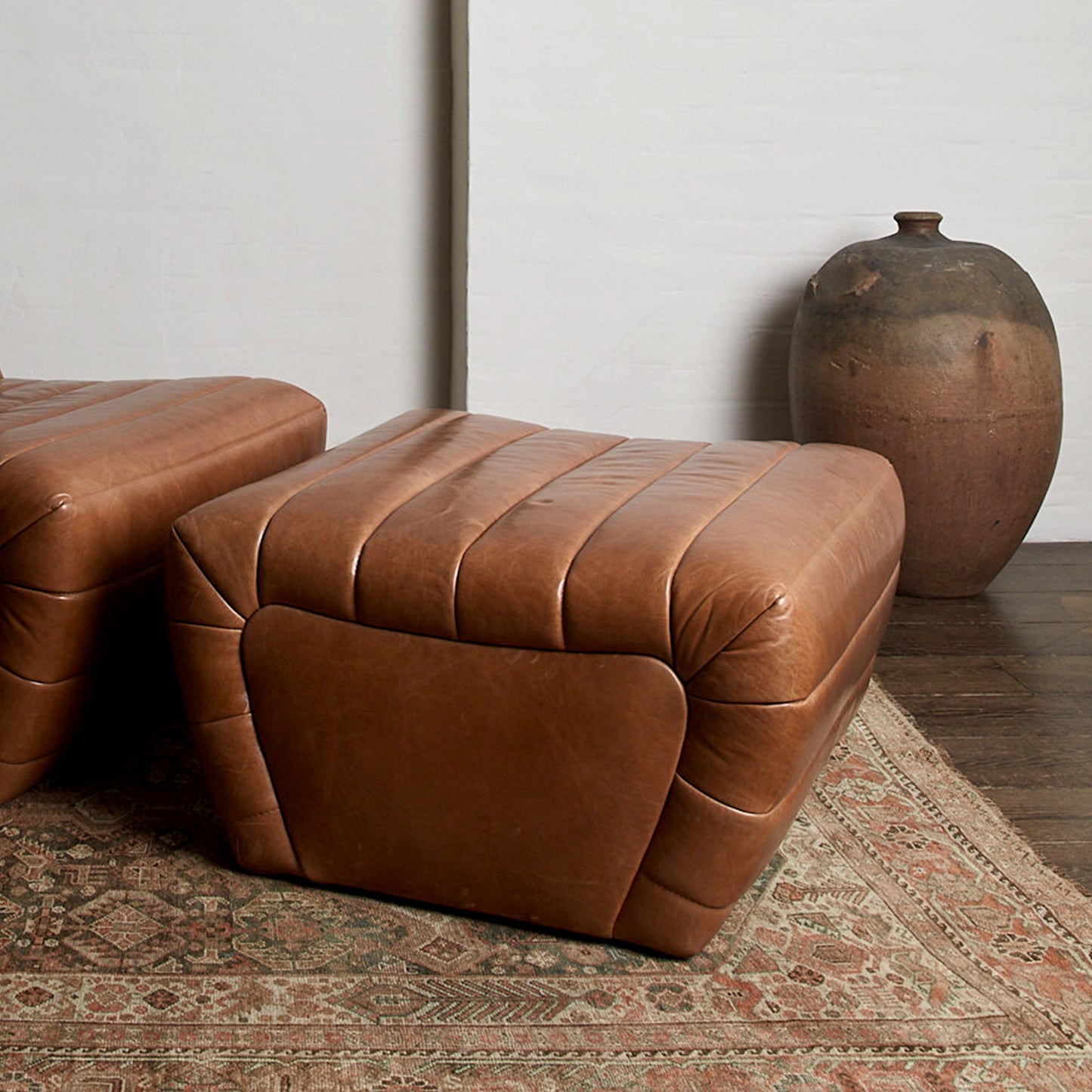 Brunoy Leather Ottoman