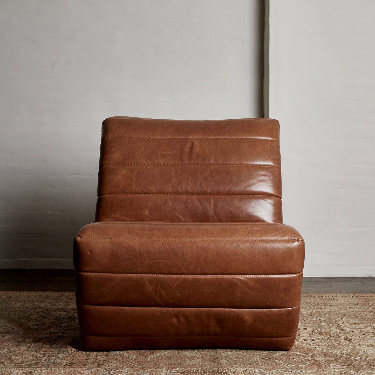 Brunoy Leather Armless Chair