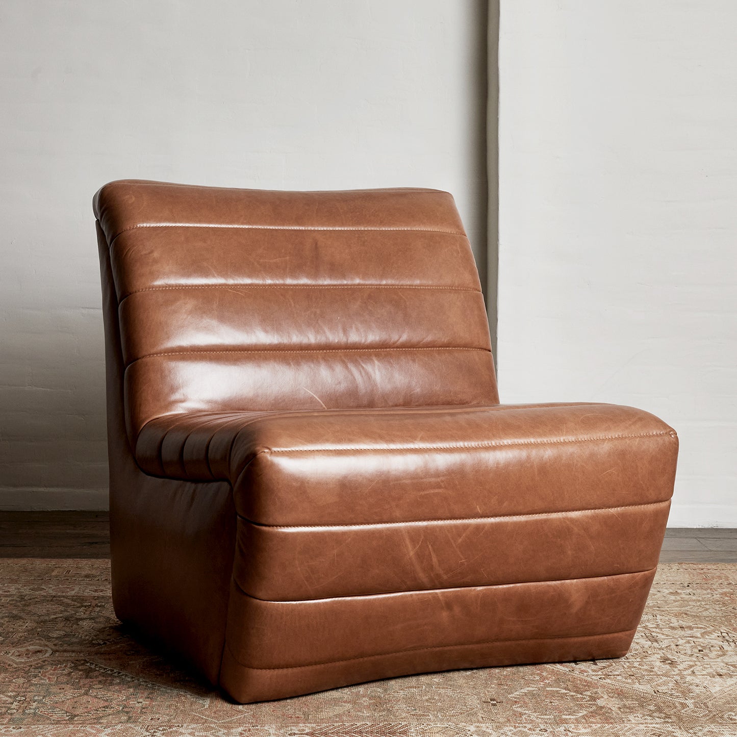 Brunoy Leather Armless Chair