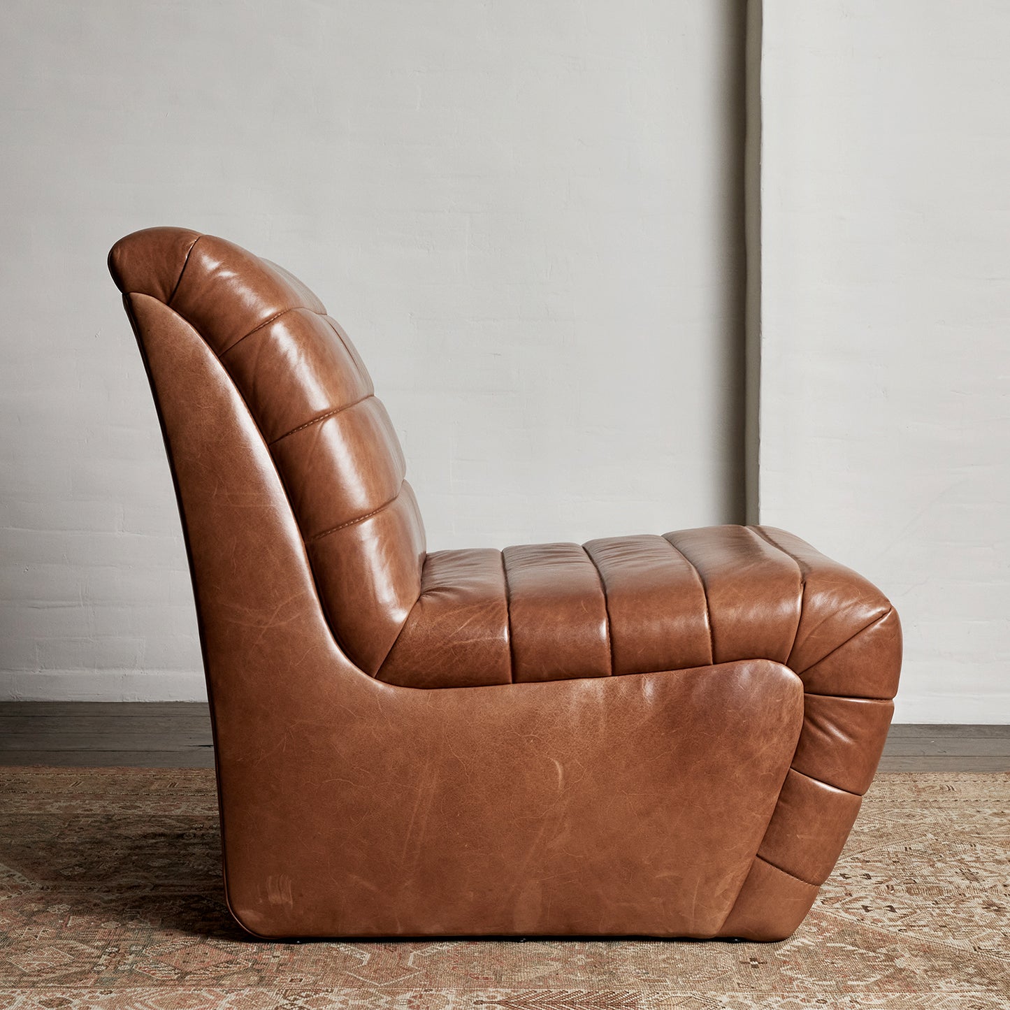 Brunoy Leather Armless Chair