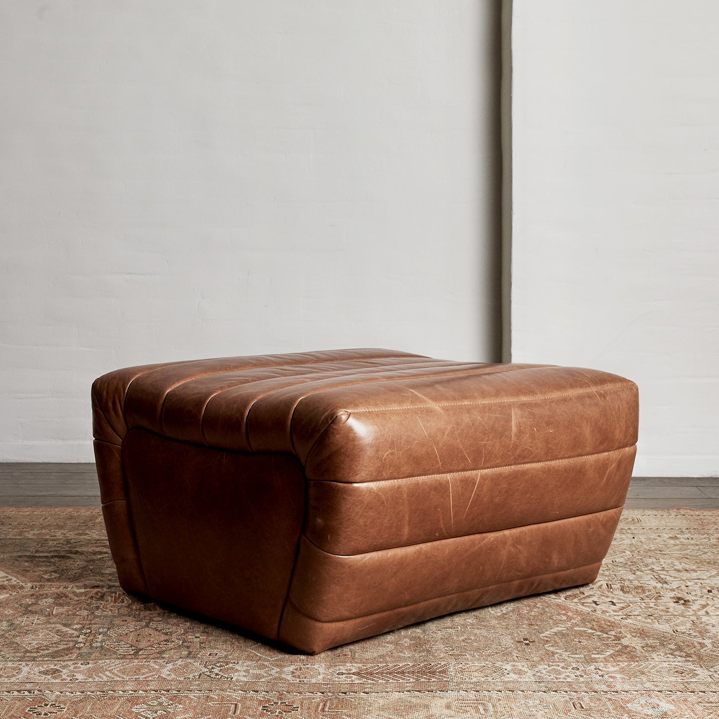 Brunoy Leather Ottoman