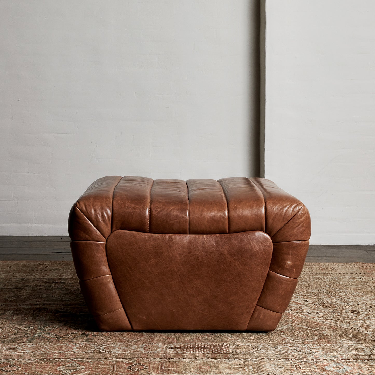 Brunoy Leather Ottoman