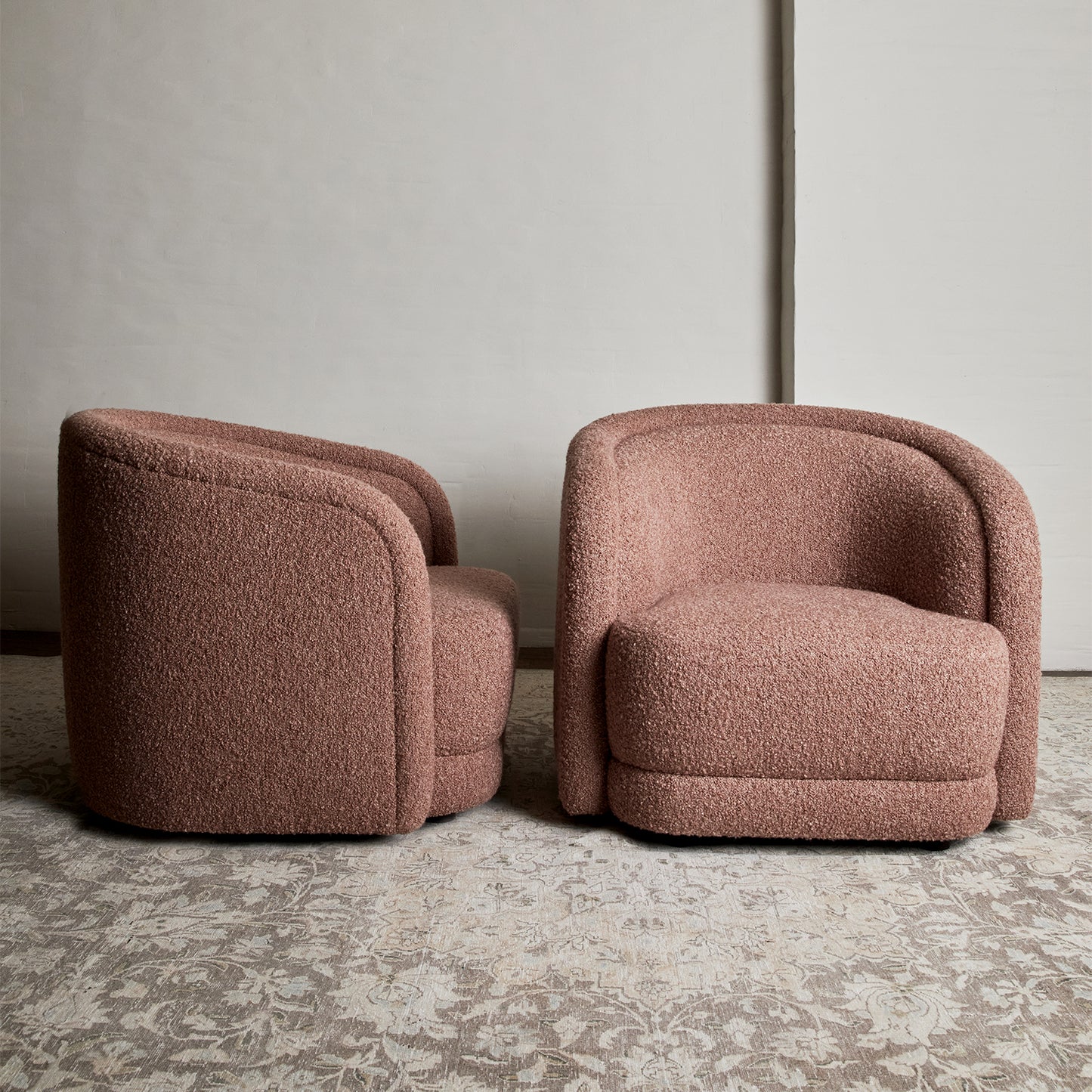 Valence Chair in Burnt Rose Boucle