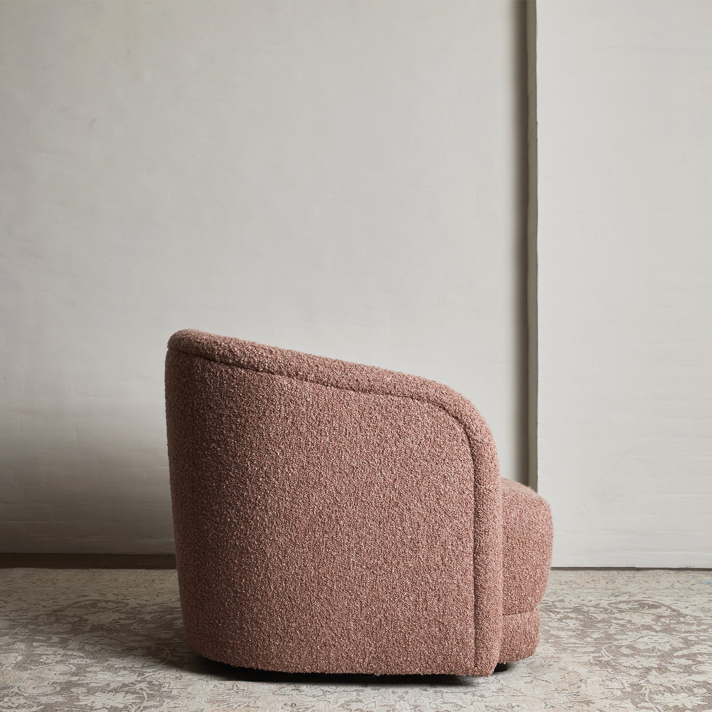 Valence Chair in Burnt Rose Boucle
