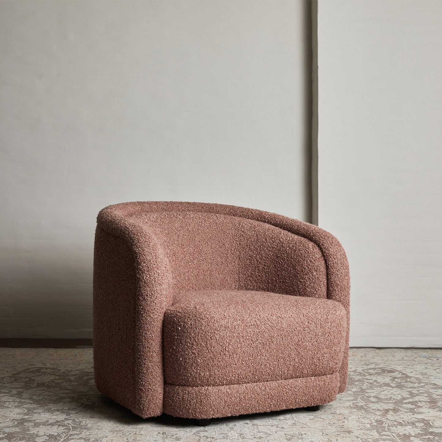 Valence Chair in Burnt Rose Boucle